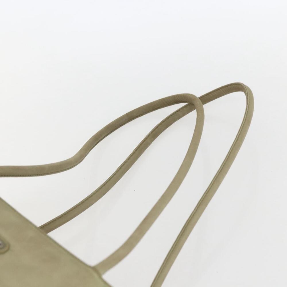 PRADA Tote Bag Nylon Beige Silver Auth 157778 - Picture 8 of 16